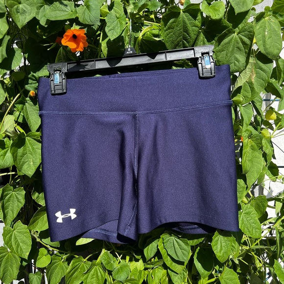 Women’s Under Armour 4” Navy Spandex - Picture 1 of 9